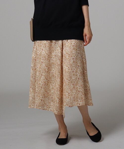 新作 公式 セール 洗える プリントギャザースカート スカート Untitled アンタイトル のファッション 購入特典付き Arenatheatre Net