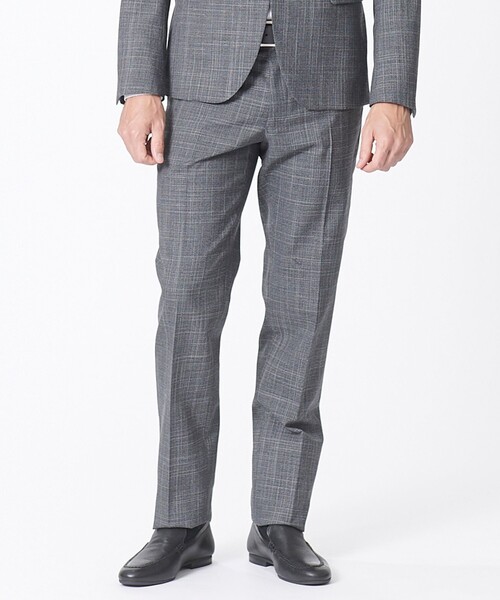 エポカウォモ尾州オリジナルランダムチェックスーツ