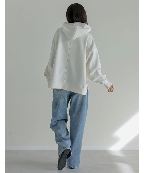 Re:EDIT（リエディ）の「[累計販売枚数2.2万枚][お気に入り数1.8万突破！][イージーケア]オーバーサイズダンボールパーカー（パーカー・レディース・カーキ/アイボリー/モカ/杢グレー/ブラック/ブラウン・MEDIUM/LARGE）」の17枚目の写真