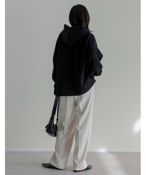 Re:EDIT（リエディ）の「[累計販売枚数2.2万枚][お気に入り数1.8万突破！][イージーケア]オーバーサイズダンボールパーカー（パーカー・レディース・カーキ/アイボリー/モカ/杢グレー/ブラック/ブラウン・MEDIUM/LARGE）」の19枚目の写真