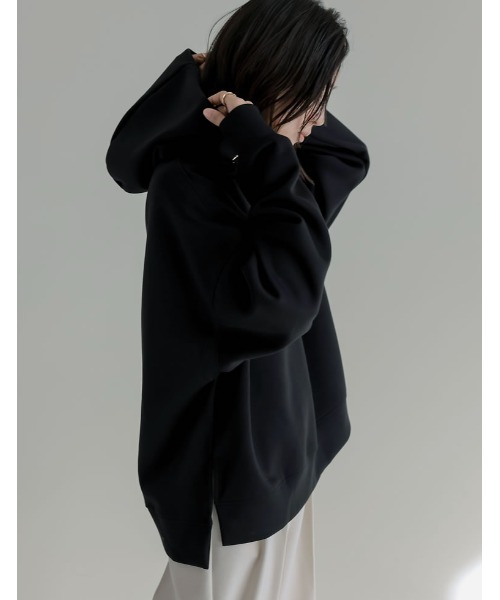 Re:EDIT（リエディ）の「[累計販売枚数2.2万枚][お気に入り数1.8万突破！][イージーケア]オーバーサイズダンボールパーカー（パーカー・レディース・カーキ/アイボリー/モカ/杢グレー/ブラック/ブラウン・MEDIUM/LARGE）」の20枚目の写真