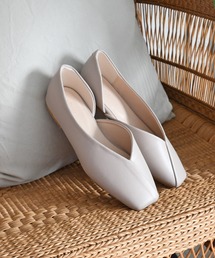 sango | スクエアトゥサイドオープンフラットパンプス(パンプス)