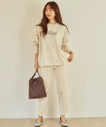 重ね波線ロゴ ロングTシャツ