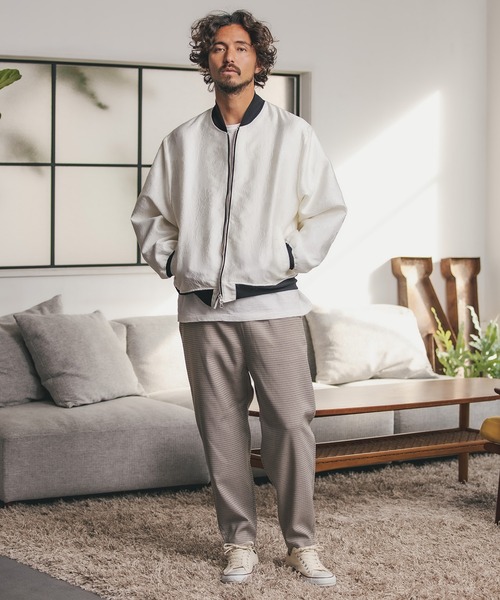 CAMBIO(カンビオ)の「mj7739-Gobelin Tapestry Monotone Rib Blouson ブルゾン(ブルゾン・メンズ・ブラック/ホワイト・S/M/L)」の12枚目の写真
