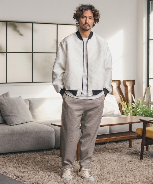 CAMBIO(カンビオ)の「mj7739-Gobelin Tapestry Monotone Rib Blouson ブルゾン(ブルゾン・メンズ・ブラック/ホワイト・S/M/L)」の14枚目の写真
