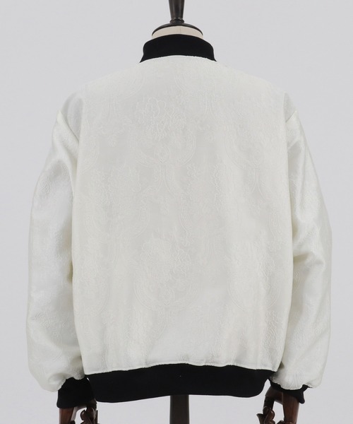 CAMBIO(カンビオ)の「mj7739-Gobelin Tapestry Monotone Rib Blouson ブルゾン(ブルゾン・メンズ・ブラック/ホワイト・S/M/L)」の16枚目の写真