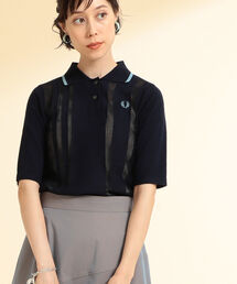 Ray BEAMS | FRED PERRY × Ray BEAMS / 別注 ストライプ ニット ポロシャツ(ポロシャツ)