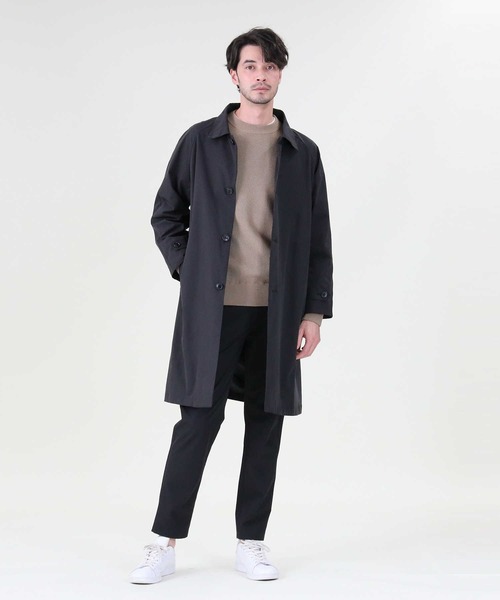 PLUS ONE（プラスワン）の「【PLUS ONE】ステンカラーコート（ステンカラーコート・メンズ・ブラック/ベージュ・M/L）」の8枚目の写真