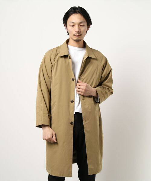 PLUS ONE（プラスワン）の「【PLUS ONE】ステンカラーコート（ステンカラーコート・メンズ・ブラック/ベージュ・M/L）」の17枚目の写真