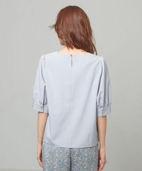 closet story(クローゼットストーリー)の「<closet story> ウェザークロス Vネック 5SL ブラウス(シャツ/ブラウス・レディース・ライトブルー/ライトピンク/ナチュラル・FREE)」の4枚目の写真