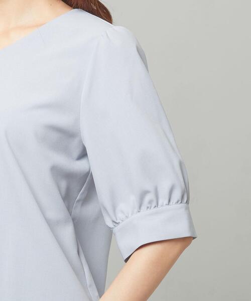 closet story(クローゼットストーリー)の「<closet story> ウェザークロス Vネック 5SL ブラウス(シャツ/ブラウス・レディース・ライトブルー/ライトピンク/ナチュラル・FREE)」の13枚目の写真