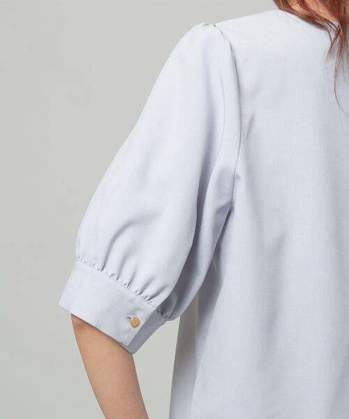 closet story(クローゼットストーリー)の「<closet story> ウェザークロス Vネック 5SL ブラウス(シャツ/ブラウス・レディース・ライトブルー/ライトピンク/ナチュラル・FREE)」の16枚目の写真