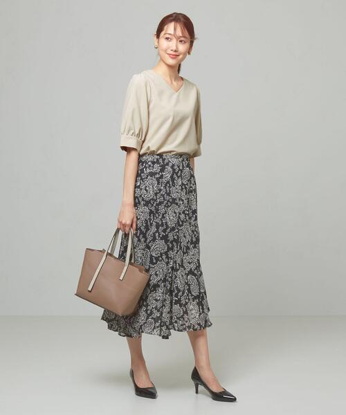 closet story(クローゼットストーリー)の「<closet story> ウェザークロス Vネック 5SL ブラウス(シャツ/ブラウス・レディース・ライトブルー/ライトピンク/ナチュラル・FREE)」の12枚目の写真