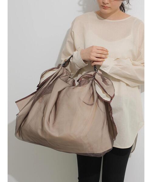 AMERICAN HOLIC（アメリカンホリック）の「チュールトートバッグ（トートバッグ・レディース・ダークブラウン/キャメル/ミント・FREE）」の6枚目の写真