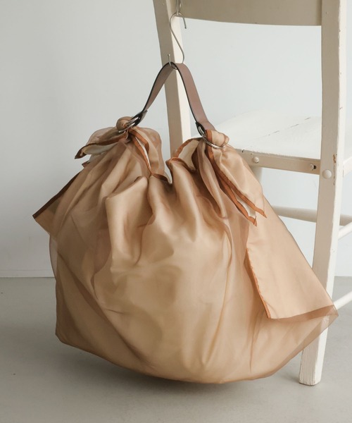 AMERICAN HOLIC（アメリカンホリック）の「チュールトートバッグ（トートバッグ・レディース・ダークブラウン/キャメル/ミント・FREE）」の3枚目の写真