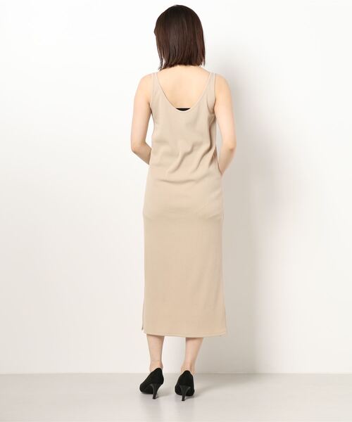 Three Four Time（ｽﾘｰﾌｫｰﾀｲﾑ）の「前後着用2WAYノースリーブワンピース（ワンピース・レディース・ベージュ/グリーン/ブラック・FREE）」の5枚目の写真