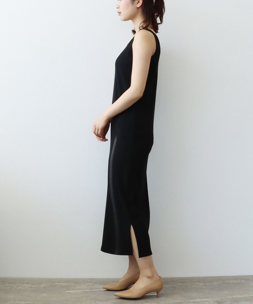 Three Four Time（ｽﾘｰﾌｫｰﾀｲﾑ）の「前後着用2WAYノースリーブワンピース（ワンピース・レディース・ベージュ/グリーン/ブラック・FREE）」の7枚目の写真