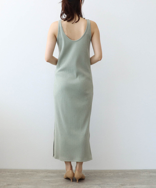 Three Four Time（ｽﾘｰﾌｫｰﾀｲﾑ）の「前後着用2WAYノースリーブワンピース（ワンピース・レディース・ベージュ/グリーン/ブラック・FREE）」の17枚目の写真