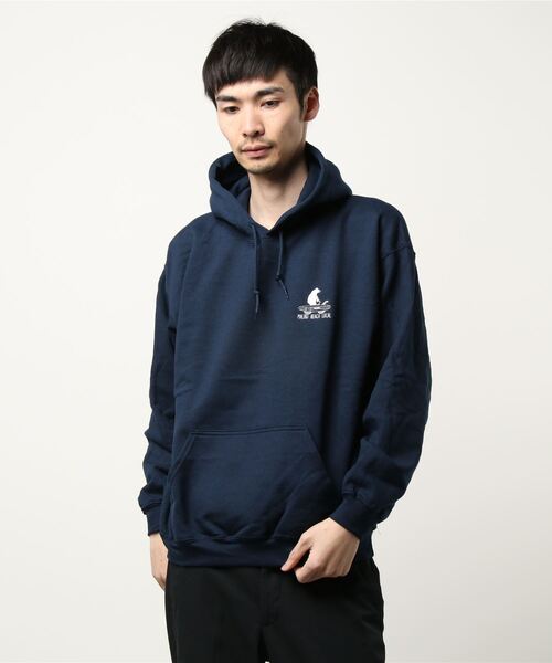 THE MORNING AFTER（ザ モーニング アフター）の「BEAR 刺繍 プルパーカー（パーカー・メンズ・カーキ/ネイビー/ブラック/グレー/ホワイト・LARGE/XX-LARGE/X-LARGE/MEDIUM）」の5枚目の写真