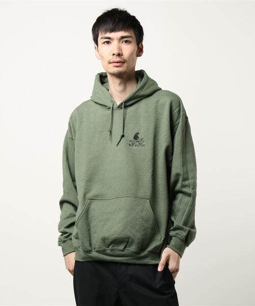 THE MORNING AFTER（ザ モーニング アフター）の「BEAR 刺繍 プルパーカー（パーカー・メンズ・カーキ/ネイビー/ブラック/グレー/ホワイト・LARGE/XX-LARGE/X-LARGE/MEDIUM）」の4枚目の写真