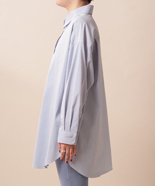 SHENERY(シーナリー)の「ストライプBIGシャツ(シャツ/ブラウス・レディース・ブルー/マルチ・FREE)」の14枚目の写真