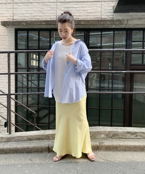 SHENERY(シーナリー)の「ストライプBIGシャツ(シャツ/ブラウス・レディース・ブルー/マルチ・FREE)」の5枚目の写真