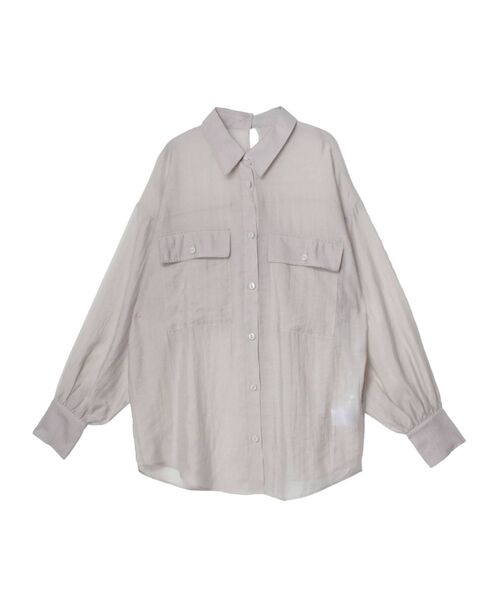 LAGUNAMOON（ラグナムーン）の「オーバーシアーシャツ（シャツ/ブラウス・レディース・ミント/キャメル/ライトグレー・FREE）」の2枚目の写真