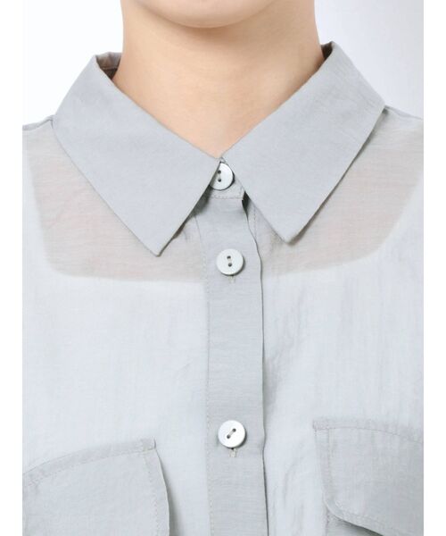 LAGUNAMOON（ラグナムーン）の「オーバーシアーシャツ（シャツ/ブラウス・レディース・ミント/キャメル/ライトグレー・FREE）」の8枚目の写真