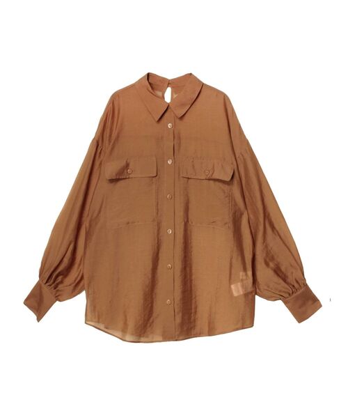 LAGUNAMOON（ラグナムーン）の「オーバーシアーシャツ（シャツ/ブラウス・レディース・ミント/キャメル/ライトグレー・FREE）」の15枚目の写真