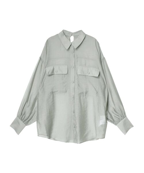 LAGUNAMOON（ラグナムーン）の「オーバーシアーシャツ（シャツ/ブラウス・レディース・ミント/キャメル/ライトグレー・FREE）」の16枚目の写真