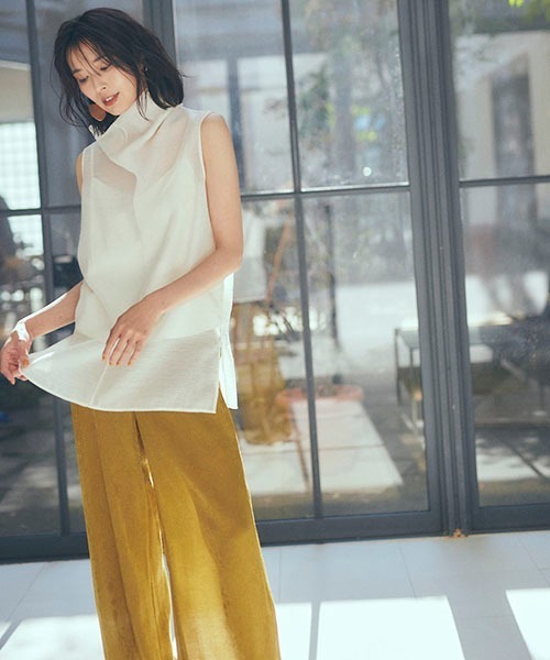 FRAY I.D（フレイアイディー）の「シアージャカードパンツ（その他パンツ・レディース・ブルー/グレー/イエロー・0/1）」の16枚目の写真