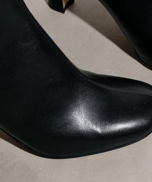 JANESMITH（ジェーンスミス）の「JANESMITH ジェーンスミス / ROUND TOE SHORT BOOTS ラウンドトゥレザーショートブーツ / 21WSHO-#936L（ブーツ・レディース・キャメル/ブラック・35.5/36/36.5/37/37.5/38）」の8枚目の写真