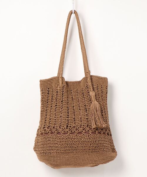 y/m by misato（イムバイミサト）の「コード編みBAG（かごバッグ・レディース・ベージュ/ブラウン・FREE）」の7枚目の写真