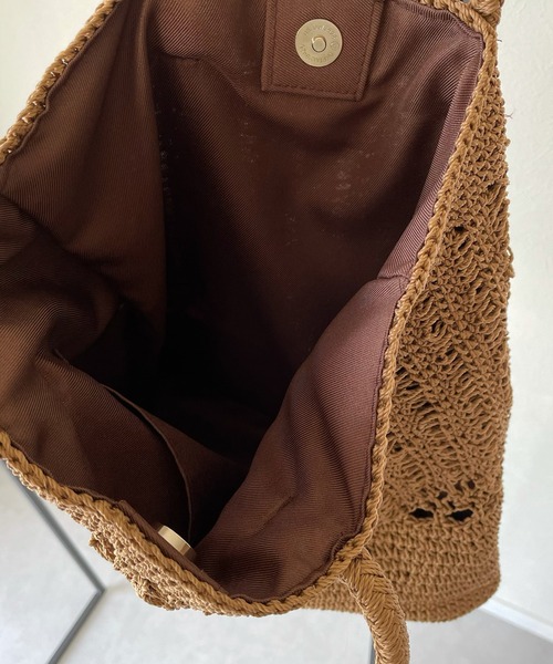 y/m by misato（イムバイミサト）の「コード編みBAG（かごバッグ・レディース・ベージュ/ブラウン・FREE）」の5枚目の写真
