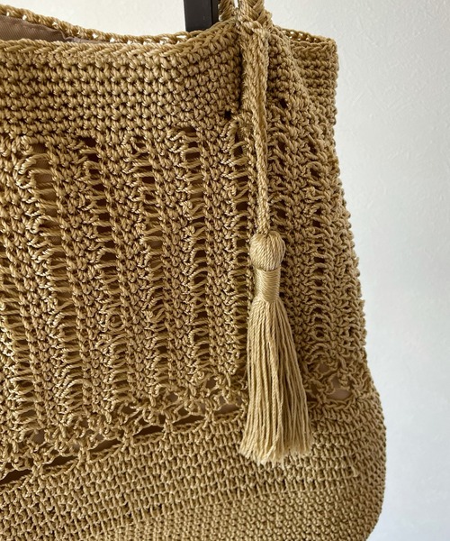y/m by misato（イムバイミサト）の「コード編みBAG（かごバッグ・レディース・ベージュ/ブラウン・FREE）」の12枚目の写真
