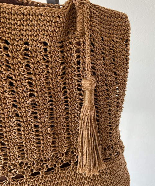 y/m by misato（イムバイミサト）の「コード編みBAG（かごバッグ・レディース・ベージュ/ブラウン・FREE）」の16枚目の写真
