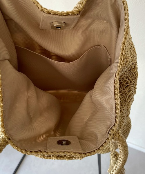 y/m by misato（イムバイミサト）の「コード編みBAG（かごバッグ・レディース・ベージュ/ブラウン・FREE）」の8枚目の写真