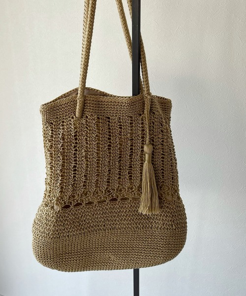 y/m by misato（イムバイミサト）の「コード編みBAG（かごバッグ・レディース・ベージュ/ブラウン・FREE）」の18枚目の写真