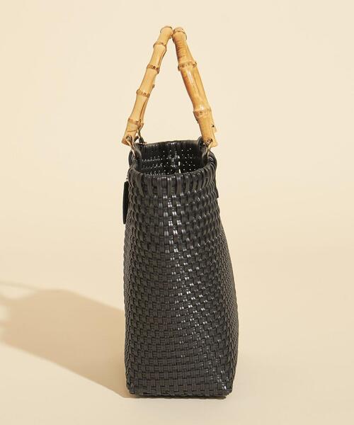 BEAUTY&YOUTH UNITED ARROWS（ビューティーアンドユースユナイテッドアローズ）の「BY∴ バンブーハンドル メルカドバッグ/カゴバッグ（かごバッグ・レディース・オフホワイト/ブラック/ベージュ・FREE）」の18枚目の写真