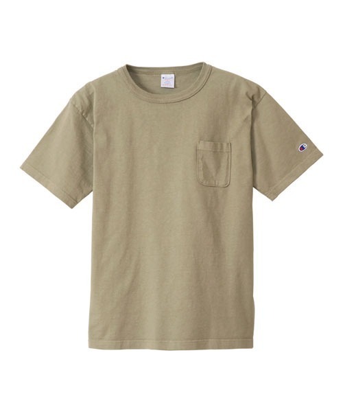 Champion(チャンピオン)の「【Champion/チャンピオン】メンズ MADE IN USA T1011(ティーテンイレブン) ショートスリーブポケットTシャツ(Tシャツ/カットソー・メンズ・ライトグリーン/レッド系その他6/カーキ/ナチュラル/サックスブルー/モカ・SMALL/X-LARGE/MEDIUM)」の1枚目の写真