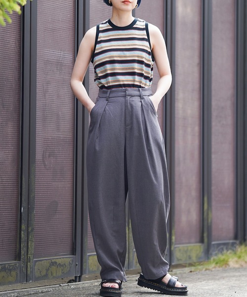 nimiru(ニミル)の「きれいめワイドパンツ(その他パンツ・レディース・ブラック/ブラウン/グレー・M/L)」の6枚目の写真