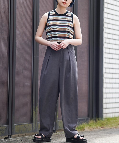 nimiru(ニミル)の「きれいめワイドパンツ(その他パンツ・レディース・ブラック/ブラウン/グレー・M/L)」の4枚目の写真