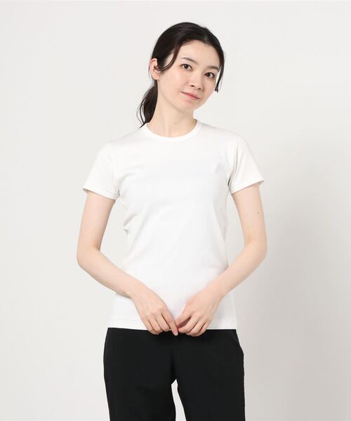 YOUNG&OLSEN The DRYGOODS STORE(ヤングアンドオルセン)の「【YOUNG & OLSEN The DRYGOODS STORE】/SUVIN FRENCH RIB SS TEE(Tシャツ/カットソー・レディース・ホワイト/ブルー/グリーン/ピンク系その他・1/2)」の2枚目の写真