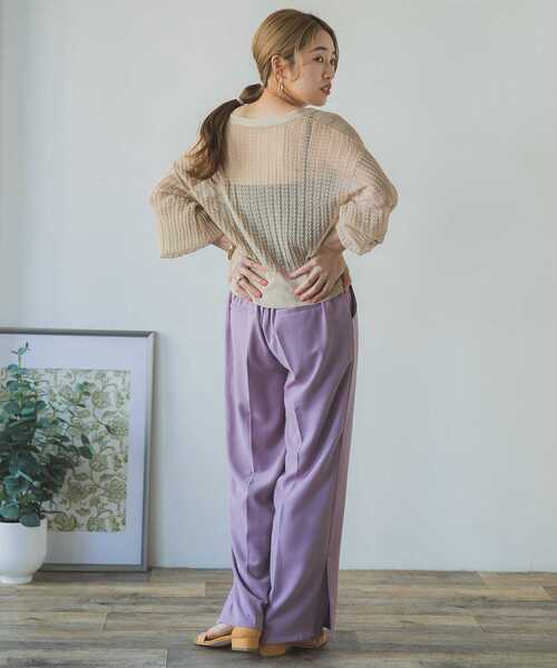 ITEMS URBANRESEARCH（アイテムズ アーバンリサーチ）の「柄編みショートカーディガン（カーディガン/ボレロ・レディース・チャコールグレー/ブルー/ベージュ・FREE）」の5枚目の写真