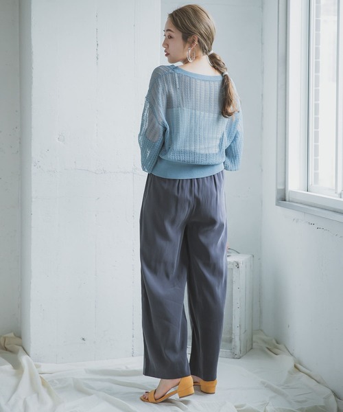 ITEMS URBANRESEARCH（アイテムズ アーバンリサーチ）の「柄編みショートカーディガン（カーディガン/ボレロ・レディース・チャコールグレー/ブルー/ベージュ・FREE）」の16枚目の写真