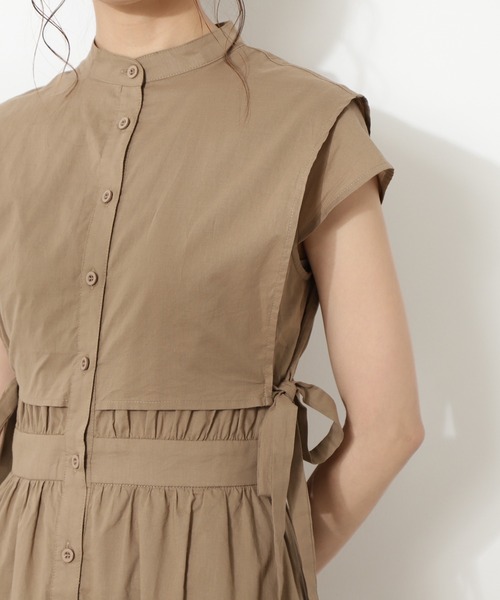 N.(N. Natural Beauty Basic)(エヌエヌナチュラルビューティーベーシック)の「【S Size Line】◆コットンローン前掛け風ワンピース(ワンピース・レディース・ピンク/ベージュ/パープル・MEDIUM/SMALL)」の12枚目の写真