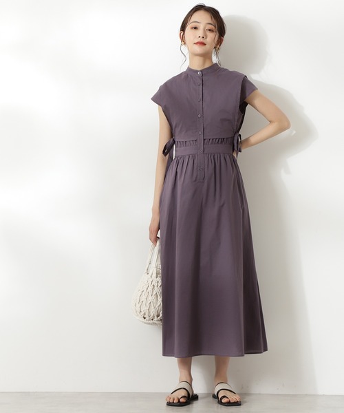 N.(N. Natural Beauty Basic)(エヌエヌナチュラルビューティーベーシック)の「【S Size Line】◆コットンローン前掛け風ワンピース(ワンピース・レディース・ピンク/ベージュ/パープル・MEDIUM/SMALL)」の7枚目の写真