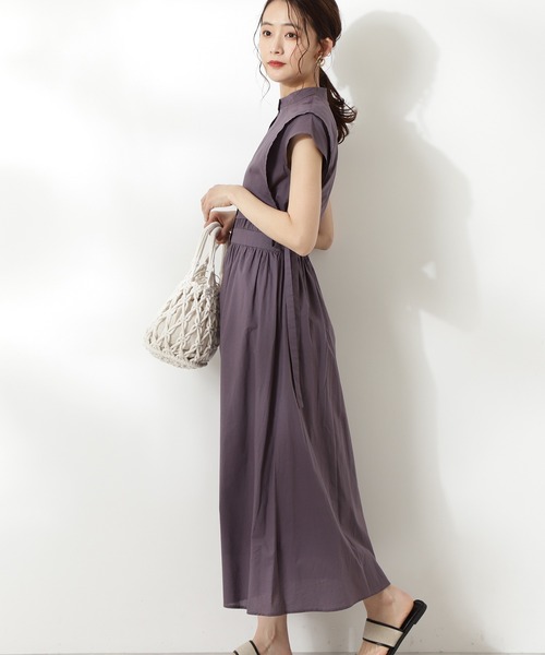 N.(N. Natural Beauty Basic)(エヌエヌナチュラルビューティーベーシック)の「【S Size Line】◆コットンローン前掛け風ワンピース(ワンピース・レディース・ピンク/ベージュ/パープル・MEDIUM/SMALL)」の8枚目の写真