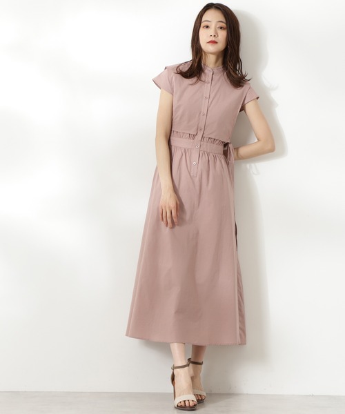 N.(N. Natural Beauty Basic)(エヌエヌナチュラルビューティーベーシック)の「【S Size Line】◆コットンローン前掛け風ワンピース(ワンピース・レディース・ピンク/ベージュ/パープル・MEDIUM/SMALL)」の13枚目の写真