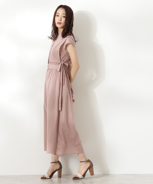 N.(N. Natural Beauty Basic)(エヌエヌナチュラルビューティーベーシック)の「【S Size Line】◆コットンローン前掛け風ワンピース(ワンピース・レディース・ピンク/ベージュ/パープル・MEDIUM/SMALL)」の6枚目の写真